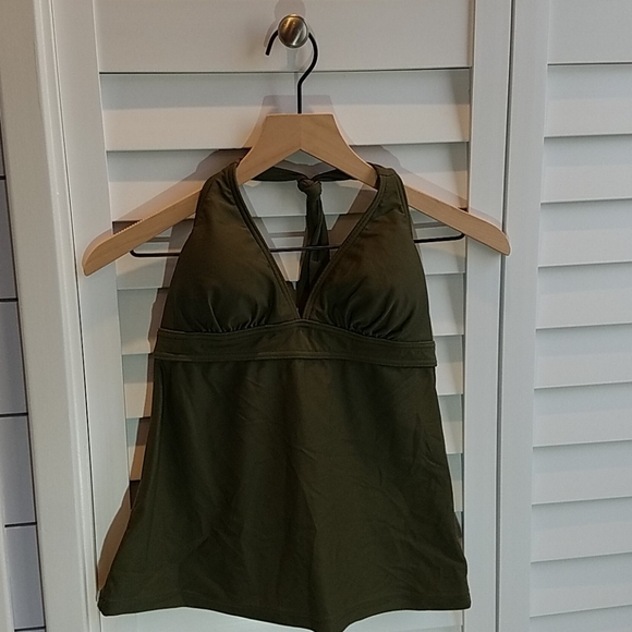 prAna small Lahari Tankini Swim Top Cargo Green - Picture 6 of 11